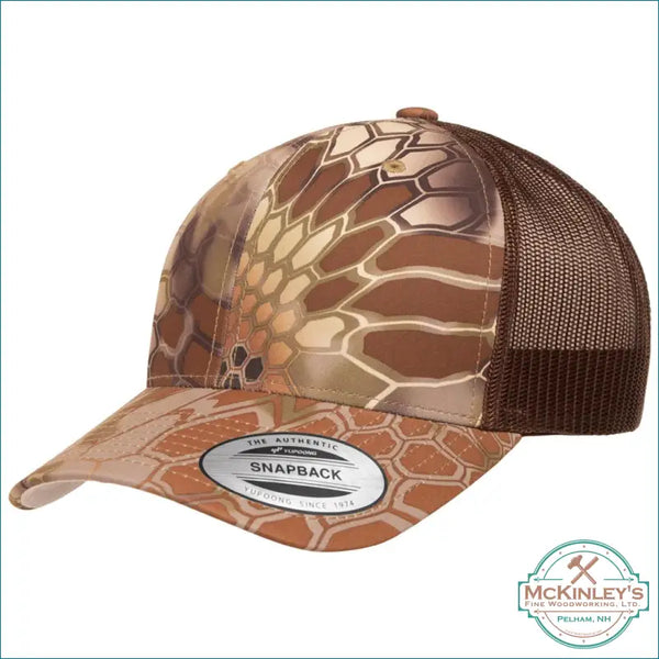 Custom Acrylic Patch Trucker Hats - Camo Kryptek Highlander