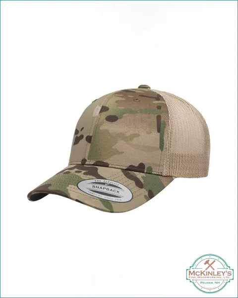 Custom Acrylic Patch Trucker Hats - Camo Multicam